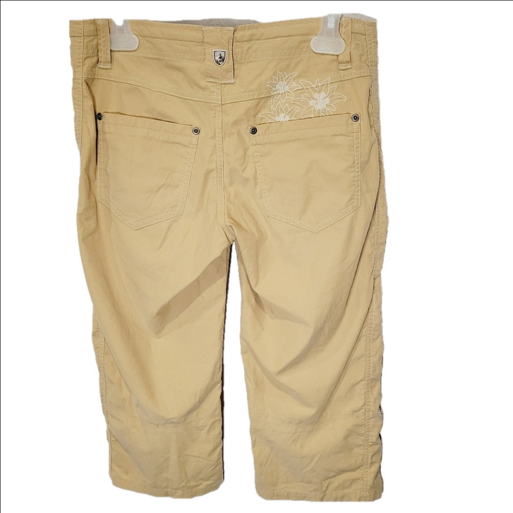 KUHL Kendra Embroidered Tan Cropped Pants - Picture 2 of 9